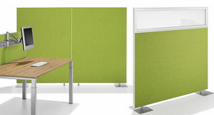 partition wall acoustic panel / aluminum / textile / decorative
