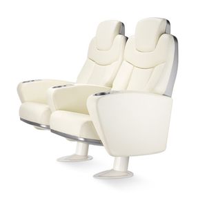 polyurethane cinema seating / with headrest / beige