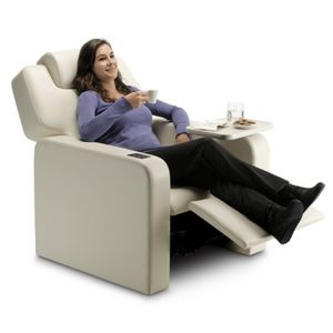 leather cinema seating / with headrest / with footrest / tablet