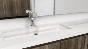 undercounter washbasin / rectangular / composite / contemporary