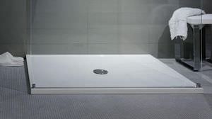 rectangular shower base / composite / natural stone / non-slip