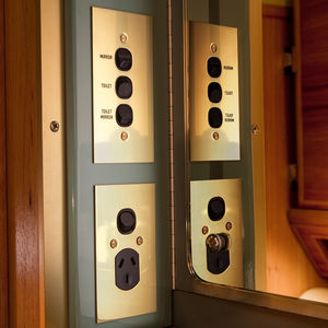 push-button switch / quadruple / double / stainless steel