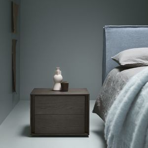 contemporary bedside table / wooden / rectangular / with drawer