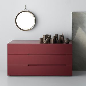 contemporary chest of drawers / lacquered wood / ash