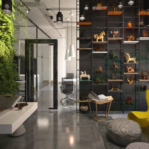 indoor tile / floor / metal / rectangular