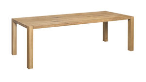 contemporary table / oak / walnut / solid wood