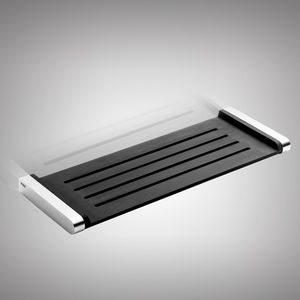 wall-mounted shelf / contemporary / stainless steel / bathroom