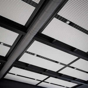 wooden suspended ceiling / panel / acoustic / decorative