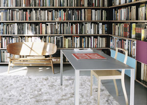 contemporary rug / plain / polyester / rectangular