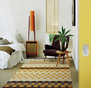 contemporary rug / geometric pattern / wool / rectangular