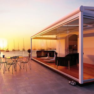 sliding and stacking patio door / aluminum