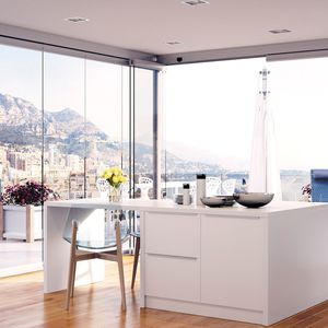 sliding and stacking patio door / aluminum