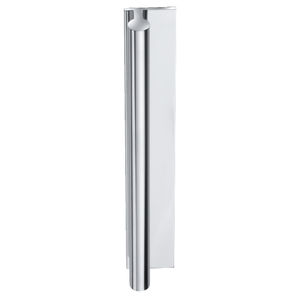 glass door pull handle / aluminum / contemporary / chrome