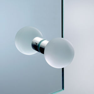 contemporary door knob / metal / glass