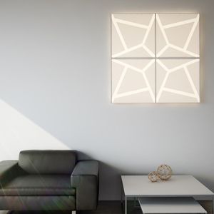 surface-mounted light fixture / LED / square / PMMA