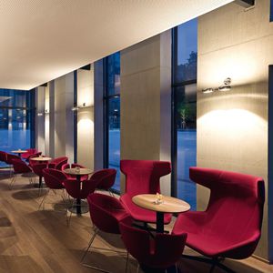 contemporary wall light / aluminum / steel / glass
