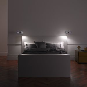 contemporary wall light / aluminum / brass / steel
