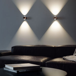 contemporary wall light / aluminum / LED / round