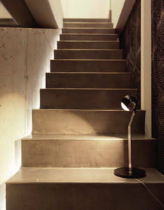 table lamp / contemporary / aluminum / glass