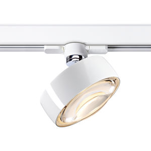halogen track light / round / aluminum / steel