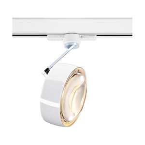 halogen track light / round / aluminum / steel