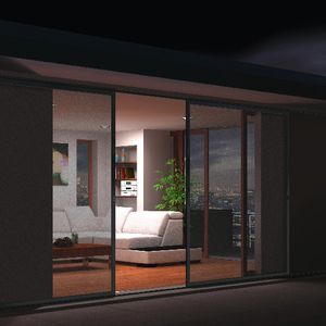 roll-up insect screen / sliding / fixed / swing