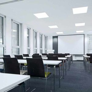 recessed ceiling light fixture / LED / square / aluminum