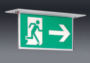 recessed emergency light / rectangular / LED / sheet steel
