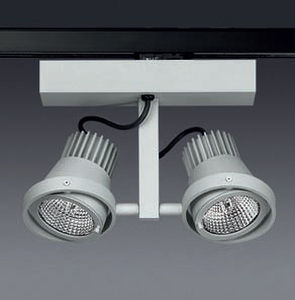 HID track light / round / metal / commercial