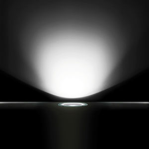 recessed floor light fixture / LED / round / outdoor