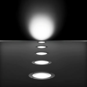 recessed floor light fixture / LED / round / square