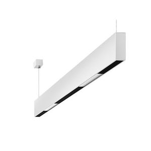 hanging light fixture / LED / linear / steel
