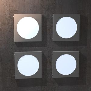contemporary wall light / outdoor / stainless steel / acrylic glass