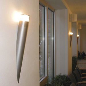 contemporary wall light / stainless steel / glass / LED