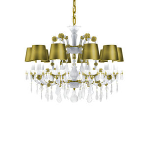 traditional chandelier / crystal / steel