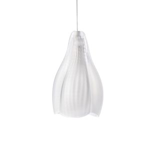 pendant lamp / contemporary / nickel / frosted glass
