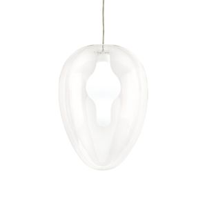pendant lamp / contemporary / polished stainless steel / crystal