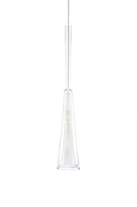 pendant lamp / contemporary / nickel / blown glass