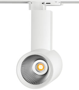 LED track light / round / aluminum / glass