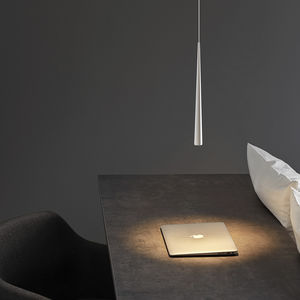 pendant downlight / LED / conical / aluminum