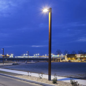 urban lamppost / contemporary / galvanized steel / wooden