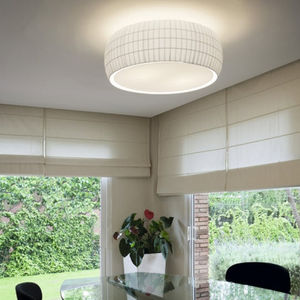 contemporary ceiling light / round / polycarbonate / compact fluorescent