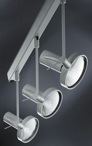 halogen track light / round / aluminum / commercial
