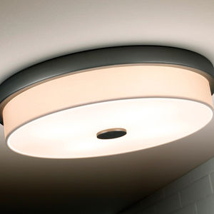contemporary ceiling light / round / glass / metal