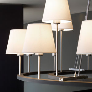 contemporary chandelier / chrome / cotton / incandescent