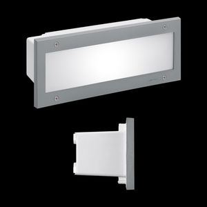 recessed wall light fixture / compact fluorescent / LED / rectangular