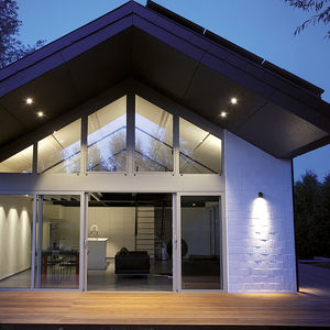 contemporary wall light / outdoor / rectangular / brass