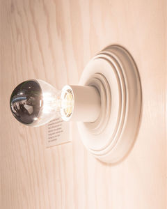 contemporary wall light / ceramic / LED / round