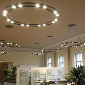 pendant spotlight / indoor / LED / round