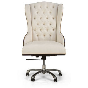 traditional executive chair / leather / swivel / star base